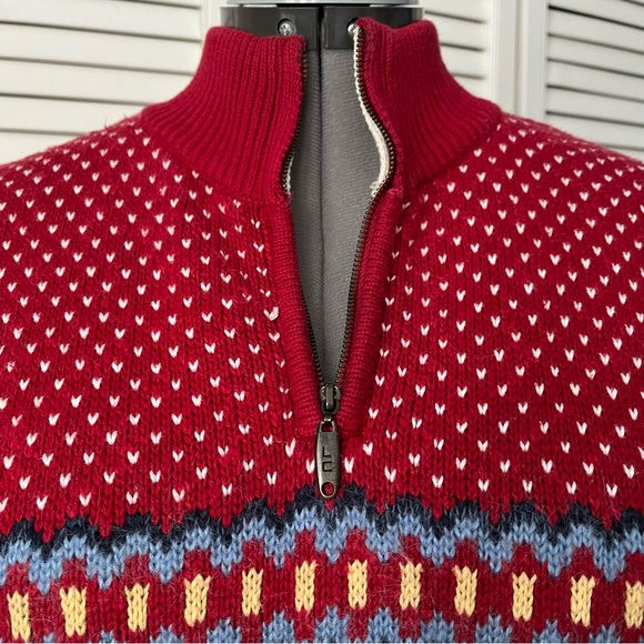 Vintage Liz Claiborne Nordic 1/4 zip sweater M - Picture 3 of 11